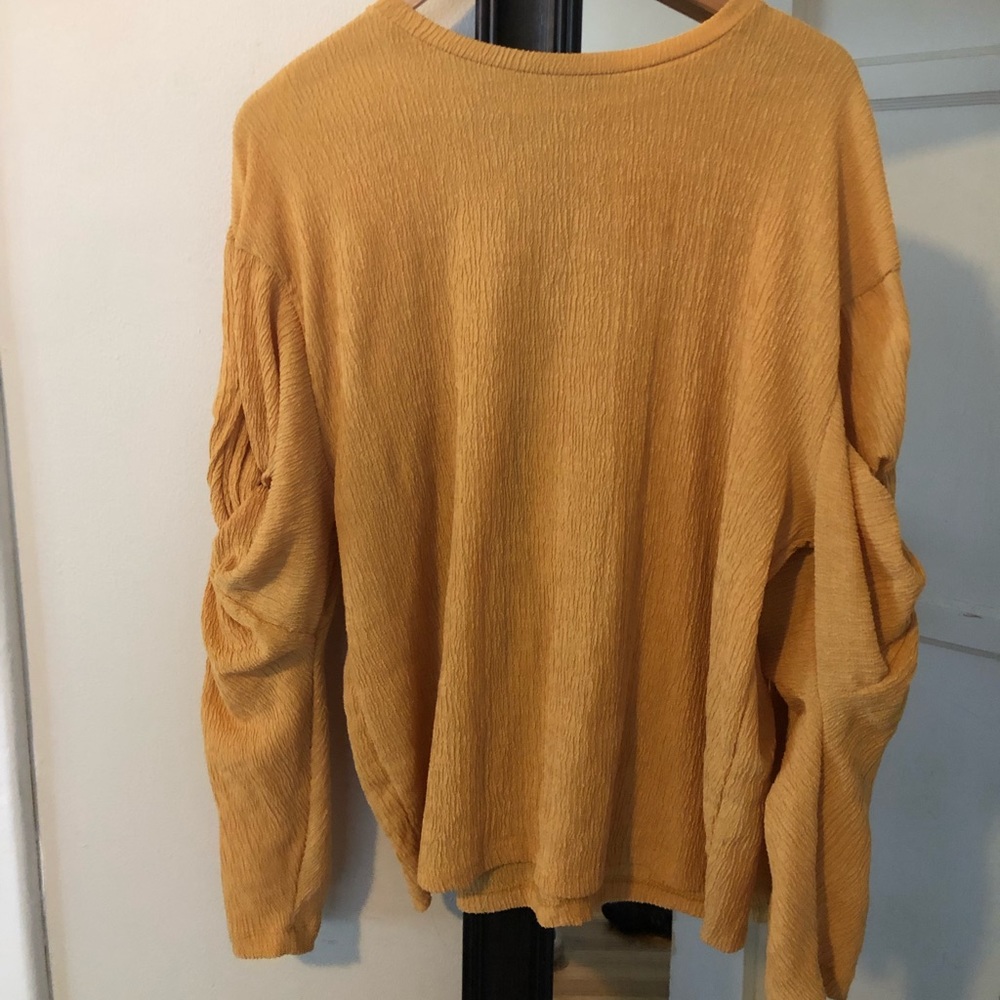 ZARA mustard knotted top